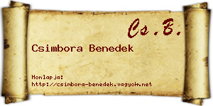 Csimbora Benedek névjegykártya